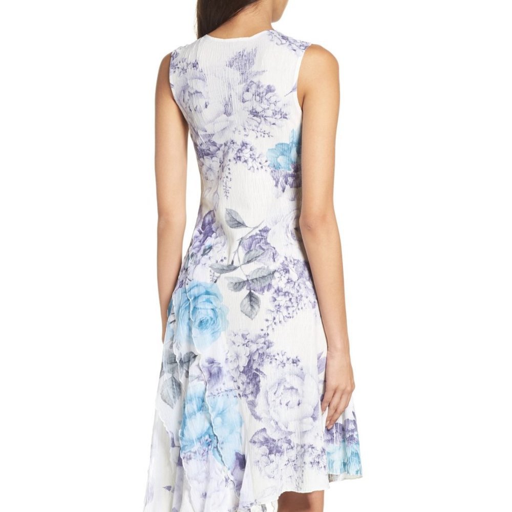 KOMAROV New Print Asymmetrical Hem Dress & Shawl SET Gown+Scarf  Petite XL 🎉HP - Picture 8 of 12